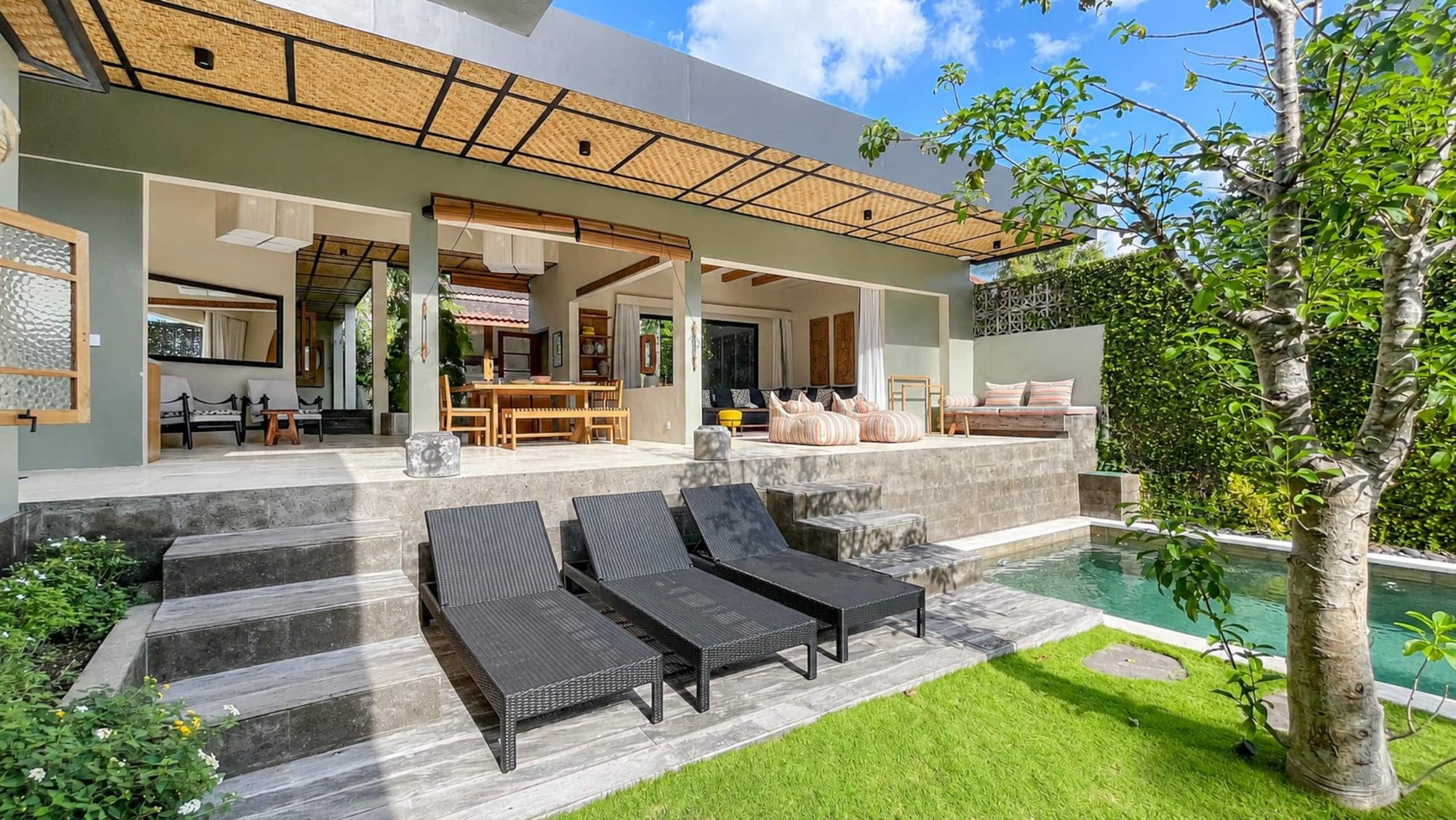 Open-air living and a private pool at Villa Bumi